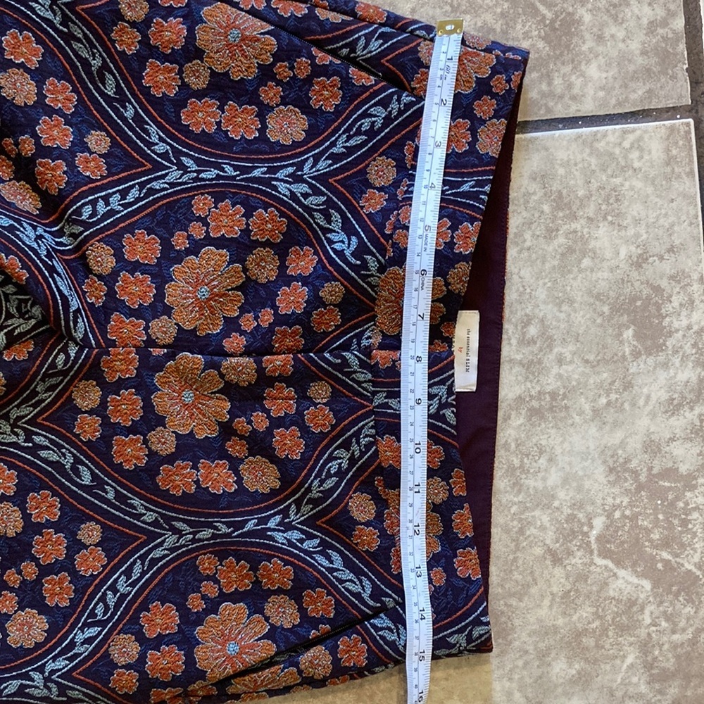 Anthropologie Floral Patterned Slim Ankle Pants 2 - Picture 7 of 8